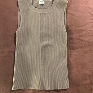 Abercrombie & Fitch Taupe Ribbed Knit Top